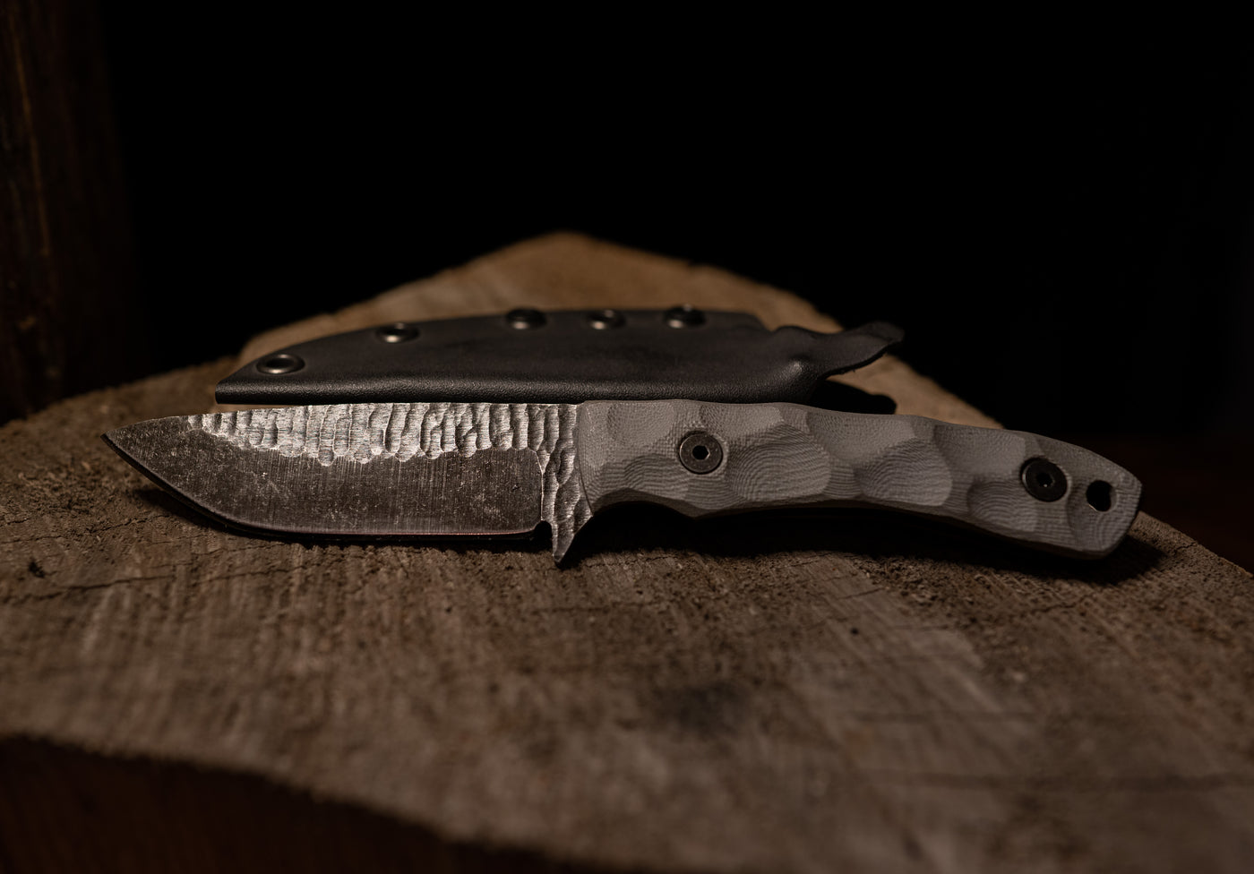 Stroup Knives GP2 Blade 3.5" Handle G10 Gray
