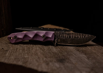 Stroup Knives GP2 Blade 3.5" Handle G10 Purple