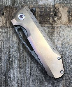 Southern Grind Penguin Titanium Frame Lock Folding Knife (3.5" Stonewash)
