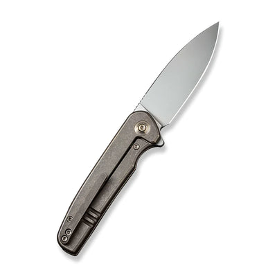WE Knives Shakan Flipper Knife Bronze/Gold Titanium Handle (2.97" CPM 20CV Blade) - WE20052C-2