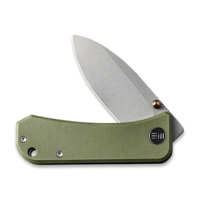 We Knives Banter Thumb Stud Knife Green G10 Handle (2.9" CPM S35VN Blade) - 2004D
