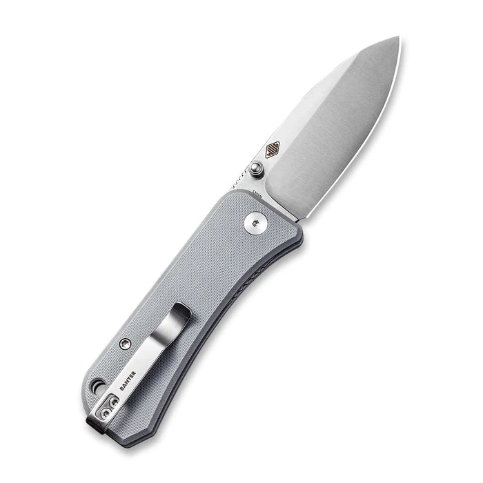 WE KNIVES Banter Thumb Stud Knife Gray G10 Handle (2.9" CPM S35VN Blade) - 2004E