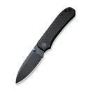 WE KNIVES Big Banter Thumb Stud Knife Black G10 Handle (3.69" Black Stonewashed CPM 20CV) WE21045-1