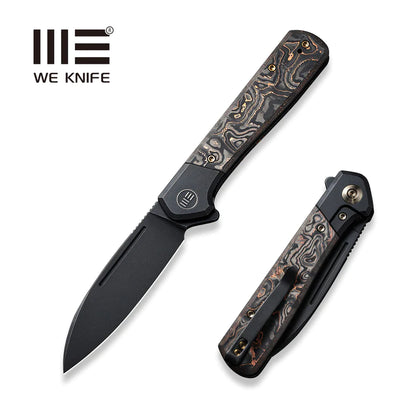 WE Knives Soothsayer Flipper Knife Titanium Handle With Carbon Fiber Inlay (3.48" CPM 20CV) - WE20050-2