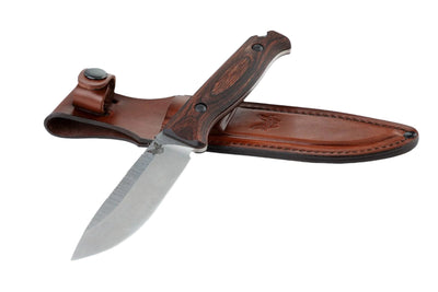 Benchmade 15002 Saddle Mountain Skinner Fixed Blade Knife - CPM - S30V Drop - Point Blade, Premium Hunting EDC Knife with Stabilized Wood Handle - timberknives.com