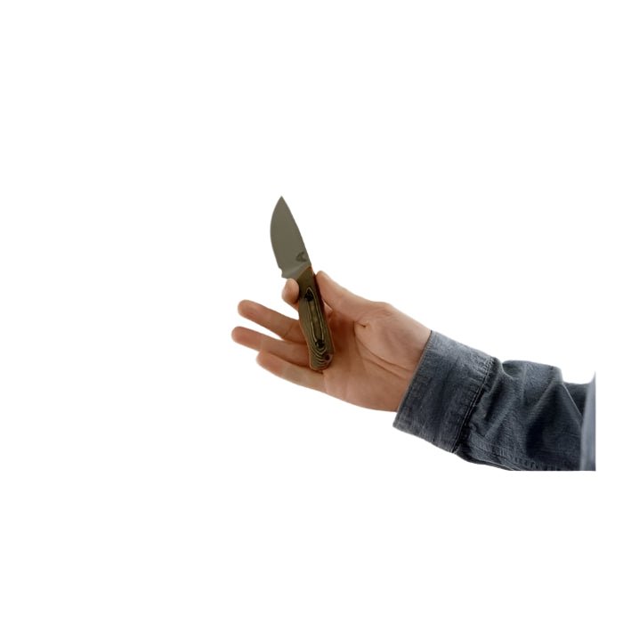 Benchmade 15017 - 1 Hidden Canyon Hunter Fixed Blade Knife - CPM - S90V Drop - Point Blade, Premium Hunting EDC Knife with Richlite Handle - timberknives.com