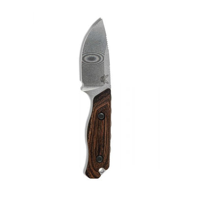 Benchmade 15017 Hidden Canyon Hunter Fixed Blade Knife - CPM - S30V Drop - Point Blade, Premium Hunting EDC Knife with Stabilized Wood Handle - timberknives.com