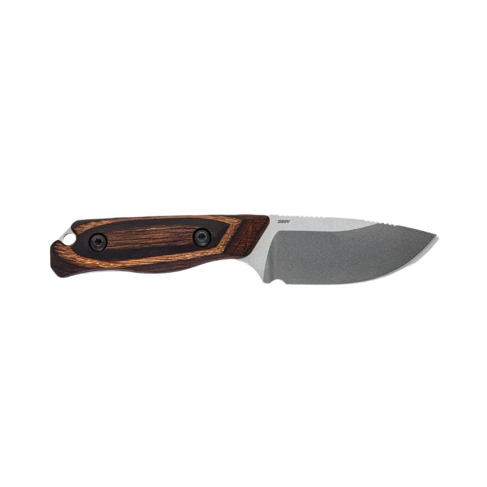 Benchmade 15017 Hidden Canyon Hunter Fixed Blade Knife - CPM - S30V Drop - Point Blade, Premium Hunting EDC Knife with Stabilized Wood Handle - timberknives.com