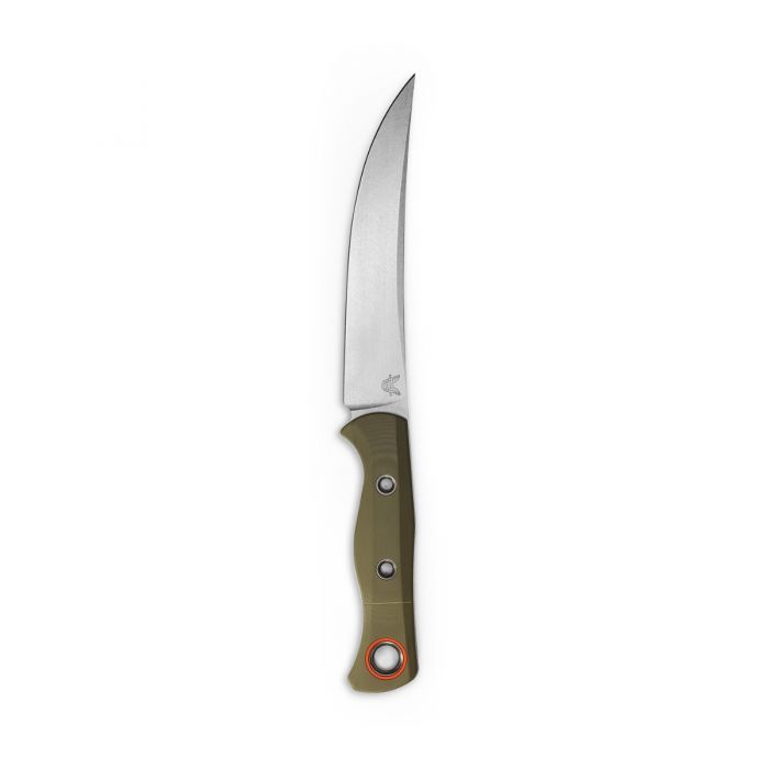 Benchmade 15500 - 3 Meatcrafter Fixed Blade Knife - CPM - S45VN Trailing Point Blade, Premium Hybrid Hunting and Kitchen Knife with OD Green G10 Handle - timberknives.com