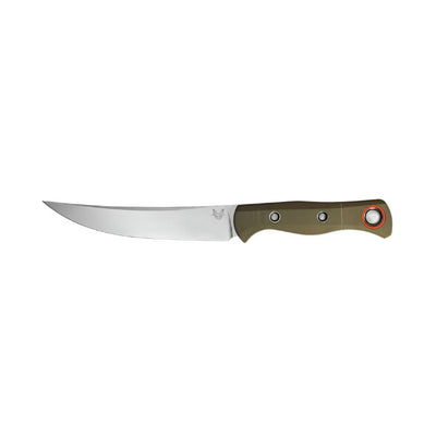 Benchmade 15500 - 3 Meatcrafter Fixed Blade Knife - CPM - S45VN Trailing Point Blade, Premium Hybrid Hunting and Kitchen Knife with OD Green G10 Handle - timberknives.com
