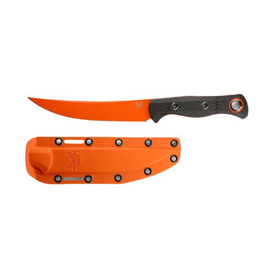 Benchmade 15500OR - 2 Meatcrafter Fixed Blade Knife - CPM - S45VN Trailing Point Blade, Premium Hybrid Hunting and Kitchen Knife with Carbon Fiber Handle - timberknives.com