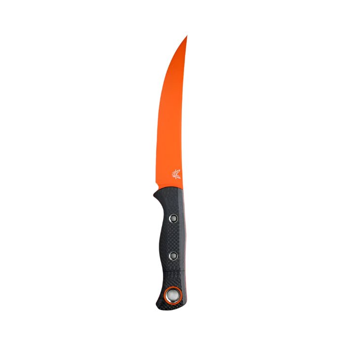 Benchmade 15500OR - 2 Meatcrafter Fixed Blade Knife - CPM - S45VN Trailing Point Blade, Premium Hybrid Hunting and Kitchen Knife with Carbon Fiber Handle - timberknives.com