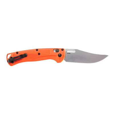 Benchmade 15535 Taggedout Folding Knife - CPM - 154 Clip - Point Blade, AXIS Lock, Premium Ultralight Hunting EDC Pocket Knife with Orange Grivory Handle - timberknives.com