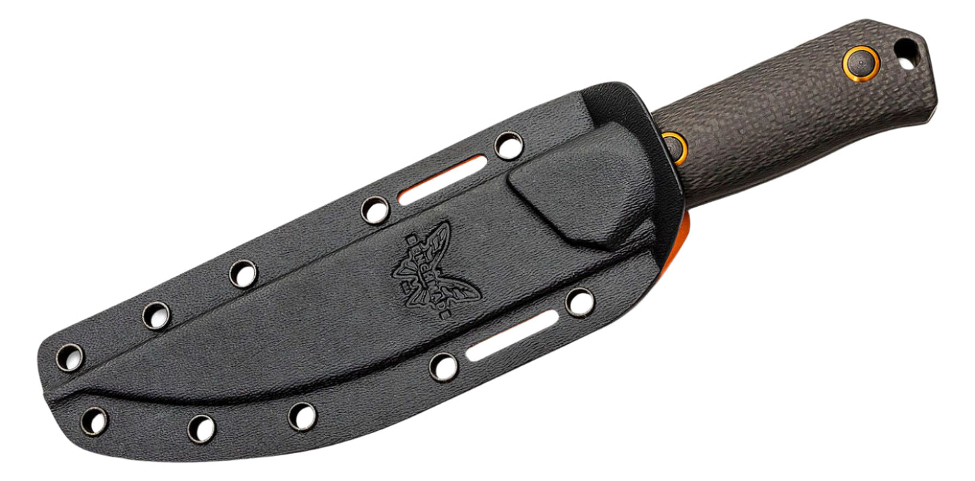 Benchmade 15600OR Raghorn Fixed Blade Knife - CPM - CruWear Drop - Point Blade, Premium Ultralight Hunting EDC Knife with Carbon Fiber Handle - timberknives.com