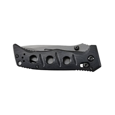 Benchmade 273GY - 1 Mini Adamas Folding Knife - CPM - CruWear Drop - Point Blade, Premium Tactical EDC Pocket Knife with Black G10 Handle - timberknives.com
