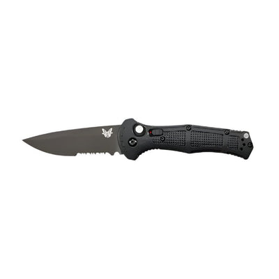 Benchmade 9070SBK Claymore Automatic Knife - CPM - D2 Drop - Point Blade, Push - Button Opening, Premium Tactical EDC Pocket Knife with Black Grivory Handle - timberknives.com