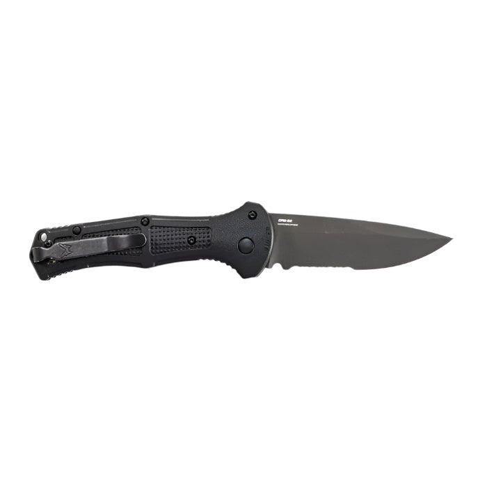 Benchmade 9070SBK Claymore Automatic Knife - CPM - D2 Drop - Point Blade, Push - Button Opening, Premium Tactical EDC Pocket Knife with Black Grivory Handle - timberknives.com