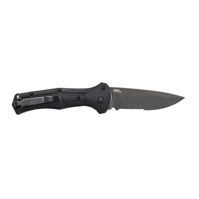Benchmade 9070SBK Claymore Automatic Knife - CPM - D2 Drop - Point Blade, Push - Button Opening, Premium Tactical EDC Pocket Knife with Black Grivory Handle - timberknives.com