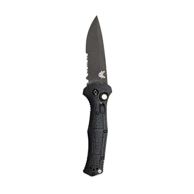 Benchmade 9070SBK Claymore Automatic Knife - CPM - D2 Drop - Point Blade, Push - Button Opening, Premium Tactical EDC Pocket Knife with Black Grivory Handle - timberknives.com