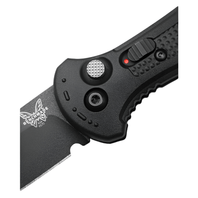 Benchmade 9570BK Mini Claymore Folding Knife - CPM - D2 Drop - Point Blade, Automatic Opening, Premium Tactical EDC Pocket Knife with Black Grivory Handle - timberknives.com
