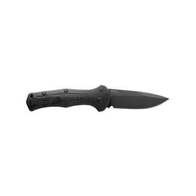 Benchmade 9570BK Mini Claymore Folding Knife - CPM - D2 Drop - Point Blade, Automatic Opening, Premium Tactical EDC Pocket Knife with Black Grivory Handle - timberknives.com