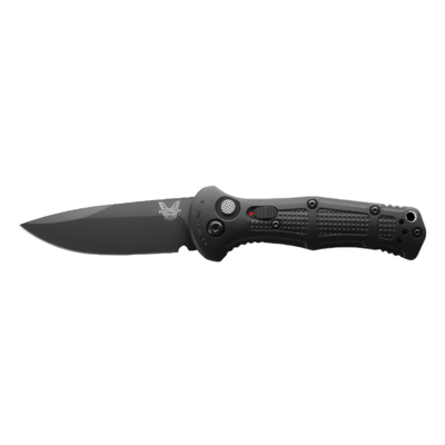 Benchmade 9570BK Mini Claymore Folding Knife - CPM - D2 Drop - Point Blade, Automatic Opening, Premium Tactical EDC Pocket Knife with Black Grivory Handle - timberknives.com