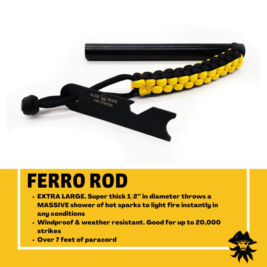 Black Beards Ferro Rod - timberknives.com