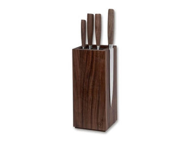 Boker Core Kitchen Knife Set Square Walnut Magnetic Holder - Item 130775SET - timberknives.com