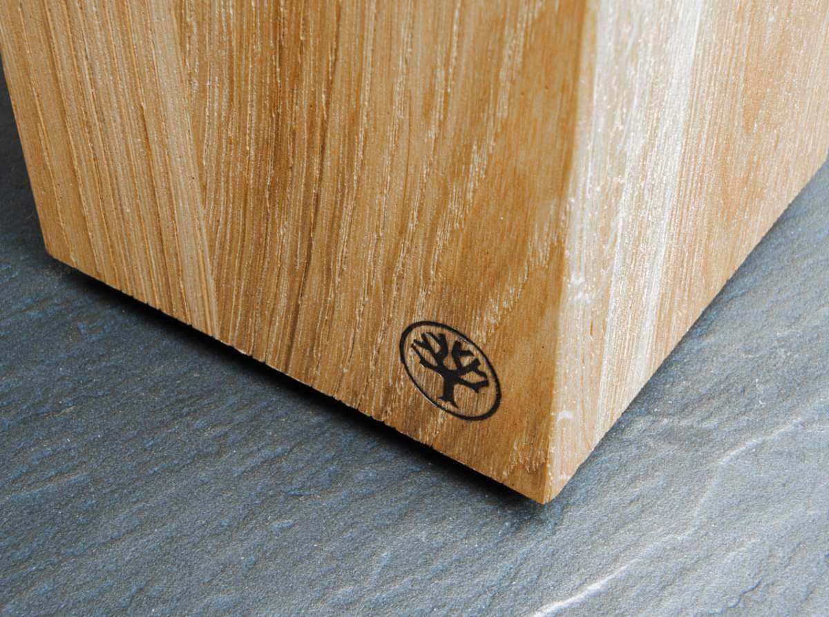Boker Knife Block Square Oak Magnetic Knife Holder - 030419 - timberknives.com