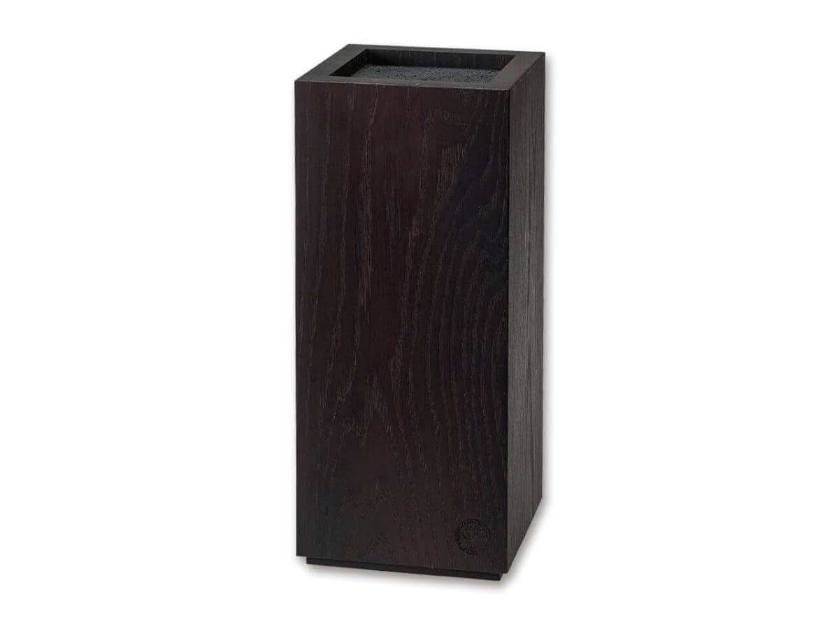 Boker Knife Block Square Smoked Oak - timberknives.com