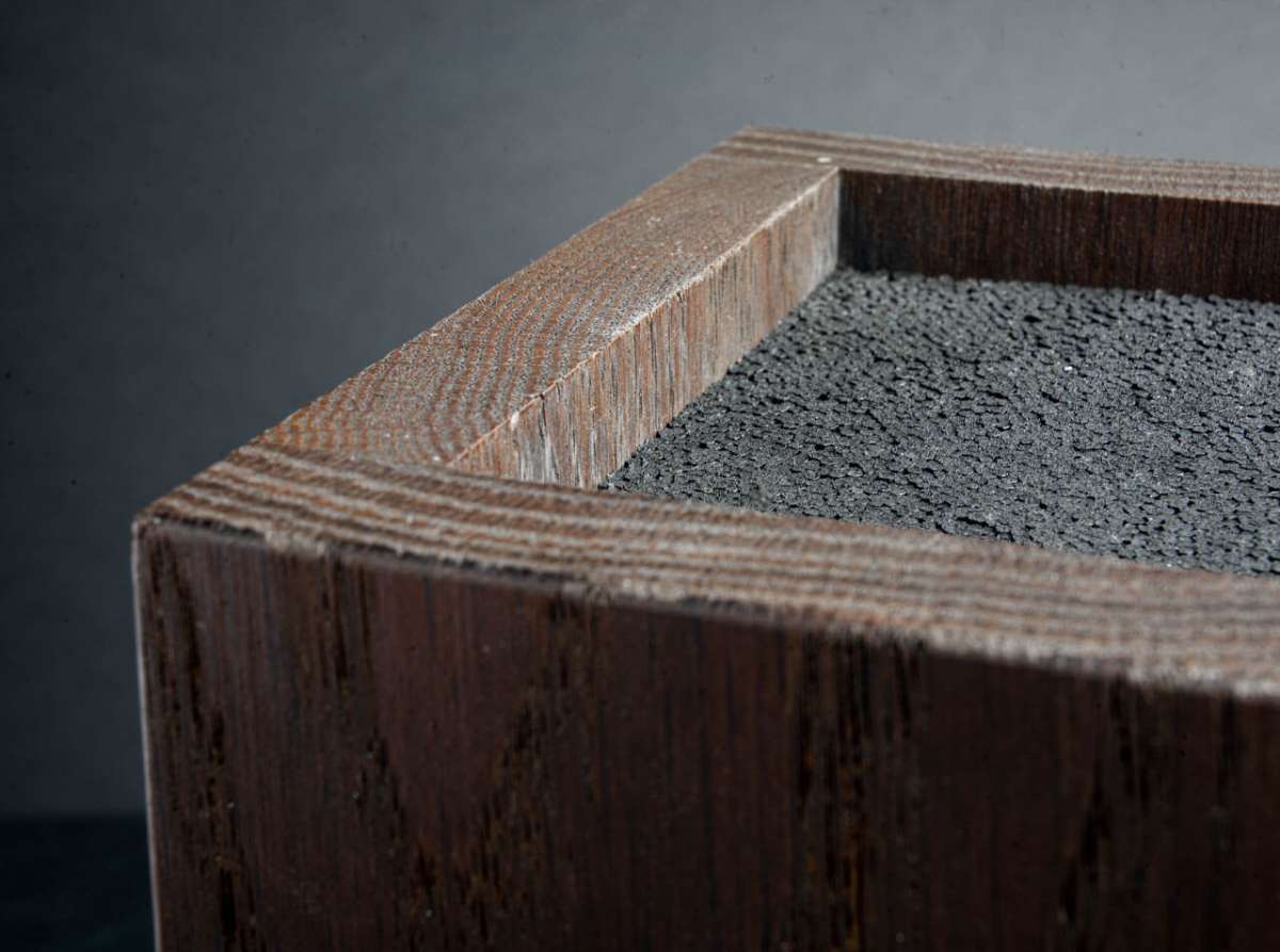 Boker Knife Block Square Smoked Oak - timberknives.com