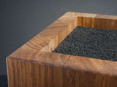 Boker Knife Block Square Walnut - 030421 - timberknives.com