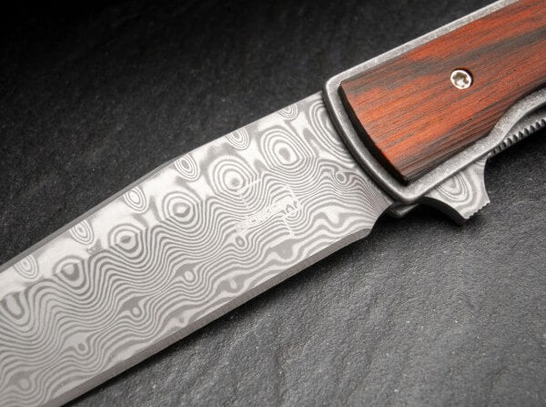Boker Plus Brad Zinker Urban Trapper Knife Cocobolo (3.5" Damascus) 01BO176DAM - timberknives.com