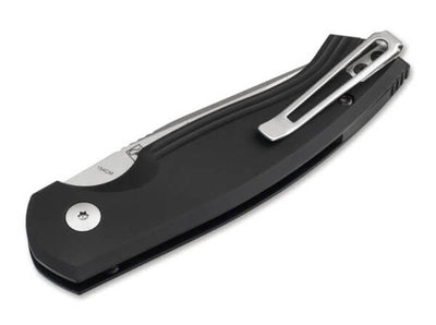 Boker Plus Karakurt Automatic Black Aluminum Folding Knife (3.1" 154CM Black) 01BO365 - timberknives.com