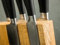 Boker Style Knife Block Style Oak - timberknives.com