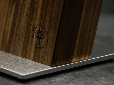 Boker Style Walnut Magnet Knife Block - timberknives.com