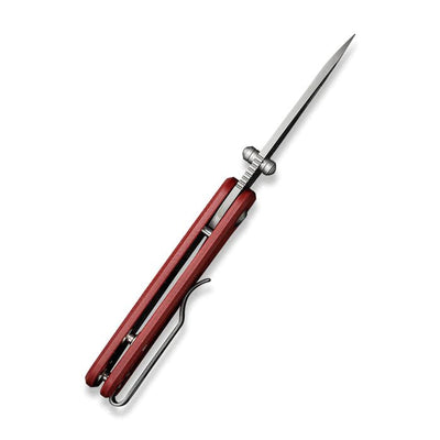 CIVIVI Baby Banter Thumb Stud Knife Burgundy G10 Handle (2.34" Nitro - V Blade) - C19068S - 6 - timberknives.com