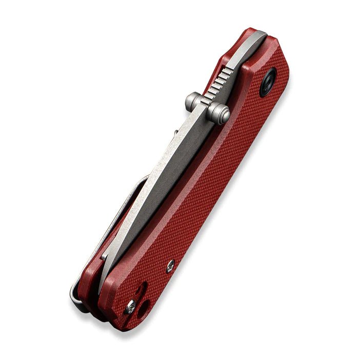 CIVIVI Baby Banter Thumb Stud Knife Burgundy G10 Handle (2.34" Nitro - V Blade) - C19068S - 6 - timberknives.com