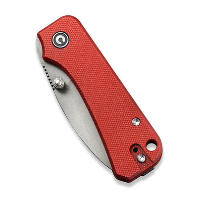 CIVIVI Baby Banter Thumb Stud Knife Burgundy G10 Handle (2.34" Nitro - V Blade) - C19068S - 6 - timberknives.com