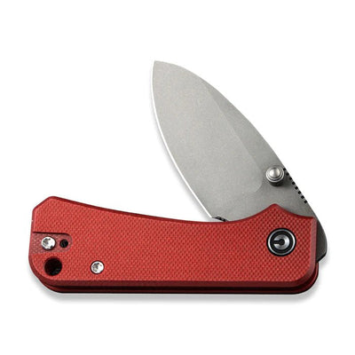 CIVIVI Baby Banter Thumb Stud Knife Burgundy G10 Handle (2.34" Nitro - V Blade) - C19068S - 6 - timberknives.com