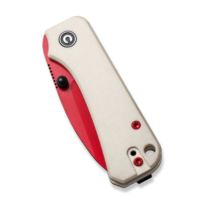 CIVIVI Baby Banter Thumb Stud Knife Ivory G10 Handle (2.34" Red Painted Nitro - V Blade) C19068S - 7 - C19068S - 7 - timberknives.com