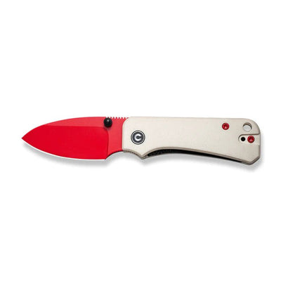 CIVIVI Baby Banter Thumb Stud Knife Ivory G10 Handle (2.34" Red Painted Nitro - V Blade) C19068S - 7 - C19068S - 7 - timberknives.com