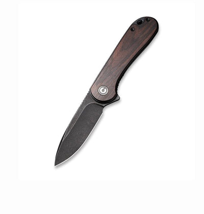 CIVIVI Elementum Flipper Knife Wood Handle (2.96" D2 Blade) - C907w - timberknives.com