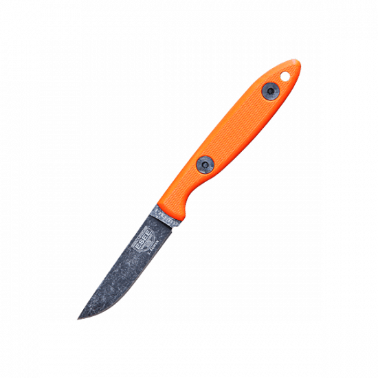 ESEE Camp - Lore Rowen CR2.5 Bushcraft Fixed Blade Orange G - 10 (2.5" Black SW) - timberknives.com