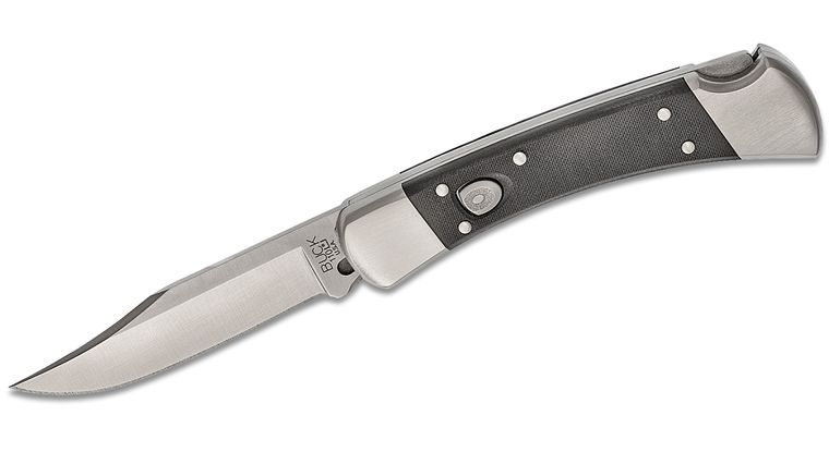 Buck 110 Elite Automatic Lockback Folding Knife Black G-10 (3.75" S30V Satin)