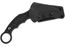 Fox FX-598 Fixed Blade Karambit Knife 2.36" Black Plain Blade, Black G10 Handles, Kydex Sheath - 02FX700
