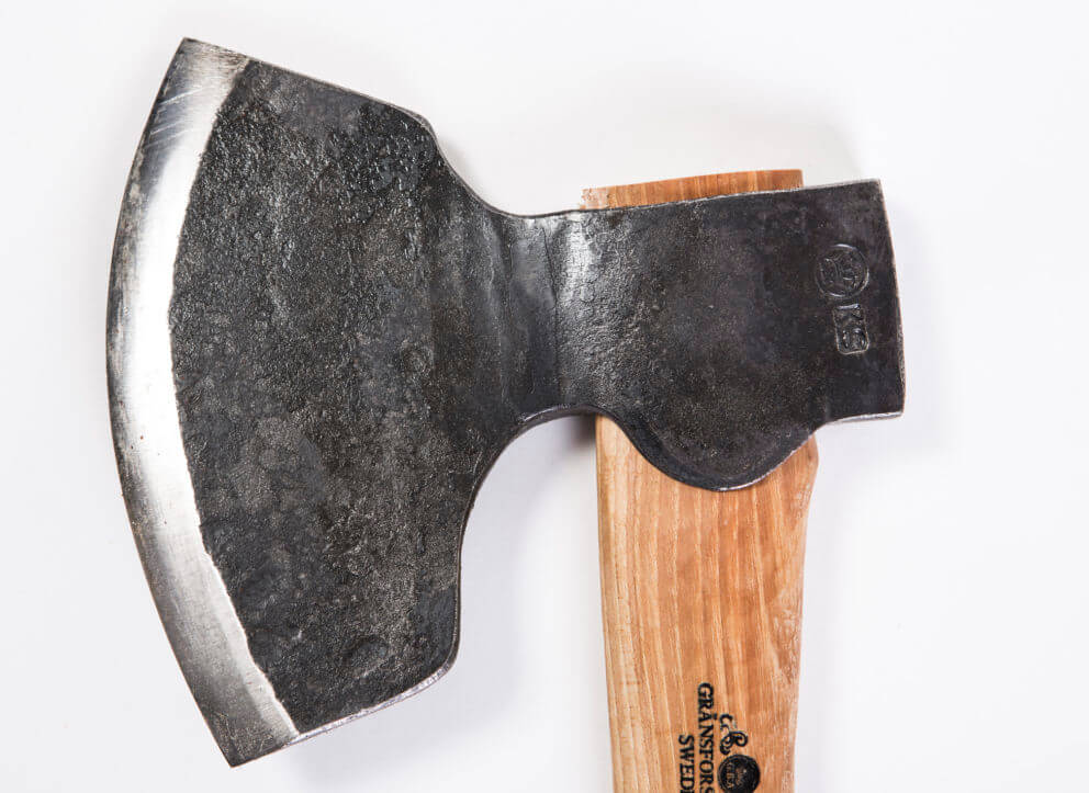 GRÄNSFORS BRUK BROAD AXE MODEL 1900 STRAIGHT DOUBLE - SIDED SHARPENED - Model4801 - timberknives.com