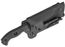 Halfbreed Blades Large Bush Fixed Blade Knife 5.7" D2 Black Teflon Drop Point Blade, G10 Handles, Molded Kydex Sheath - LBK - 01 - timberknives.com