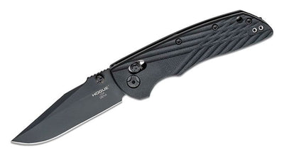 Hogue Knives Deka Clip Point Pocket Knife Black G - 10 (3.25" Black 20CV) - timberknives.com