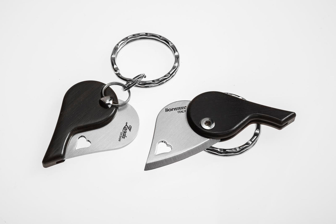 LionSteel LionBeat Folding Keychain Knife Ebony Wood (1.125" Satin) - timberknives.com
